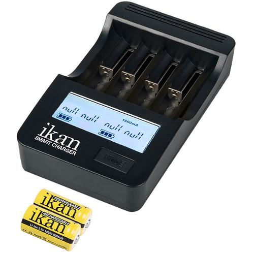 ikan ICH-SC4 Battery Charger with Two 18350 800mAh Batteries