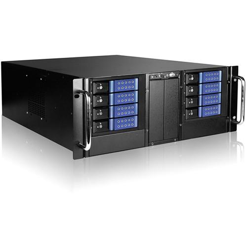 iStarUSA D410-DE8BL 4U 10-Bay Stylish Storage Server Rackmount 8x3.5" Trayless Hotswap Chassis Kit