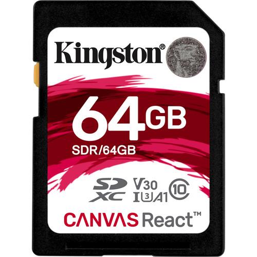 Kingston 64GB Canvas React UHS-I SDXC Memory Card