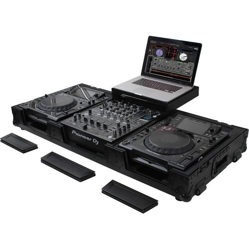 Odyssey Innovative Designs Black Label Universal CD Digital Media Player DJ Coffin with Wheels