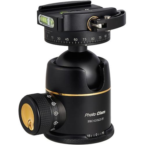 Photo Clam Pro Gold 4 Ball Head with Lever-Lock Quick Release