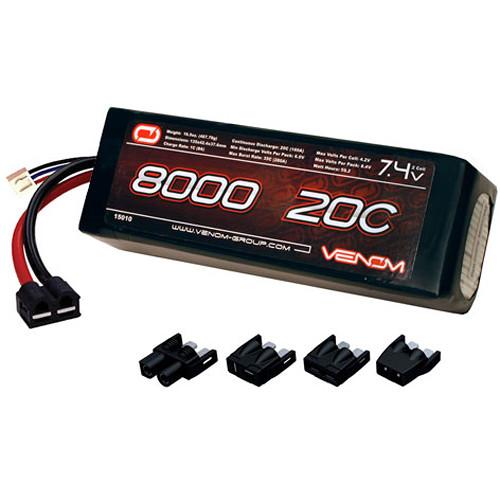Venom Group Venom 20C 2S 8000mAh 7.4V Lipo Battery With Universal Plug System