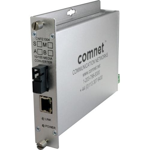 COMNET Single Mode 10 100 Mbps Ethernet 1310 1550nm Standard Mount DC-Only Media Converter
