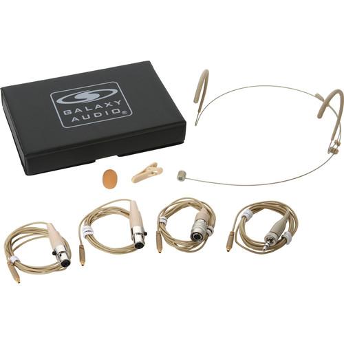 Galaxy Audio HSM8 Dual-Ear Unidirectional Headset Microphone with 4 Cables