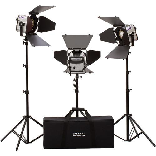Hedler Profilux LED650 Daylight 3-Light Kit with Stands and Bag