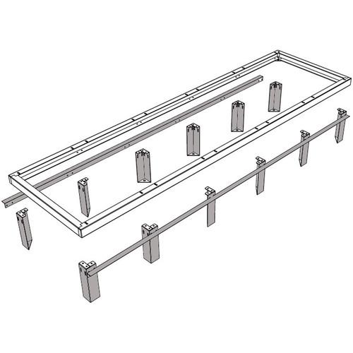 Middle Atlantic VFEET-1-4.5 1-Bay 4.5" Riser Feet Set for Raised Floor Installation