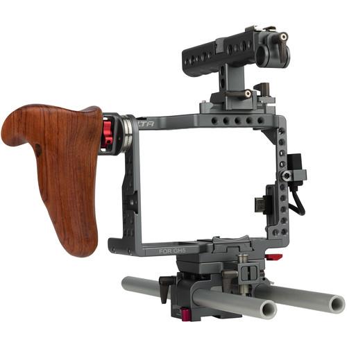 Tilta ES-T37A GH5 Handheld Camera Cage Rig with Wooden Handgrip