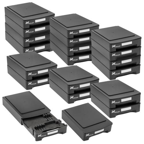Xcellon Stackable Hard Drive Case with Media Organizer Kit