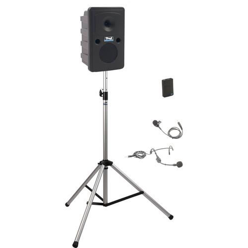 Anchor Audio GG-BP1-B Go Getter Portable Sound System Basic Package 1 with One Wireless Bodypack Transmitter and Speaker Stand