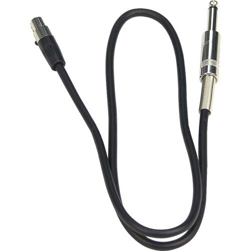 Audix CBLG4161 1 4" TS Jack to 3-Pin Mini XLR Guitar Cable for Wireless Transmitter
