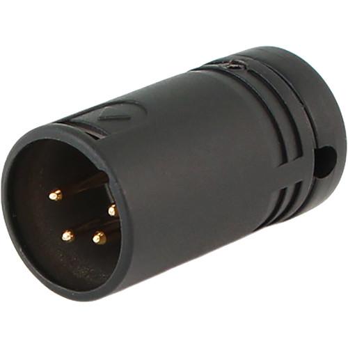 Cable Techniques Low-Profile 4-Pin XLR Male Connector with Adjustable Side Cable-Exit