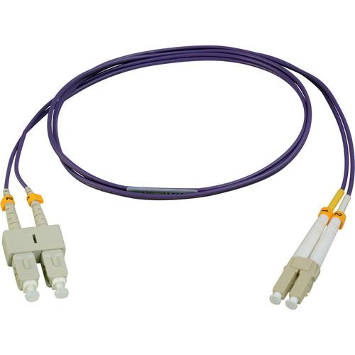 Camplex Duplex LC to Duplex SC Multimode OM4 Fiber Optic Patch Cable