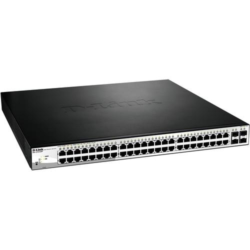 D-Link 52-Port Gigabit Web Smart PoE Switch with 4 Gigabit SFP Ports