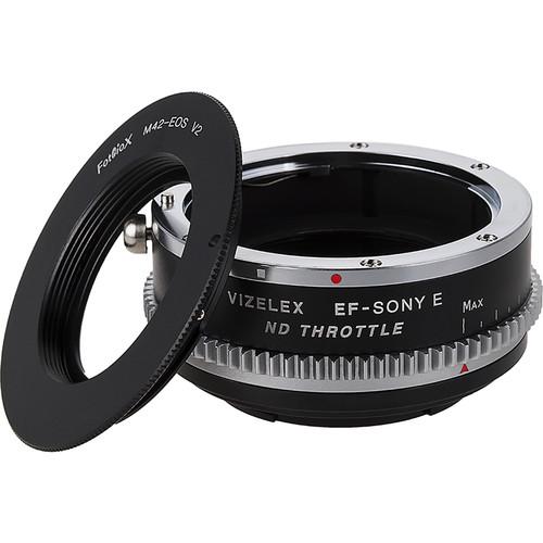 FotodioX M42 Lens to Sony E-Mount Camera Vizelex ND Throttle Adapter