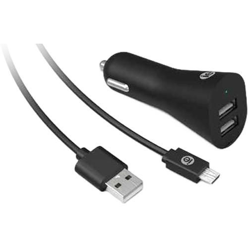 iEssentials 3.4A Dual USB Type-A Car Charger with Micro-USB Cable