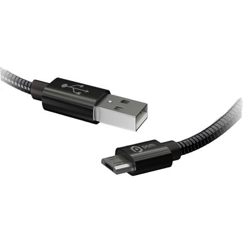POM GEAR Metal Coil Micro-USB to USB Type-A Cable