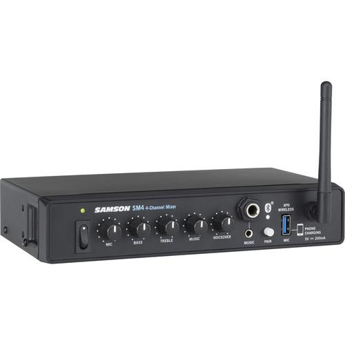 Samson 4-Channel Mixer with USB and Bluetooth Capability