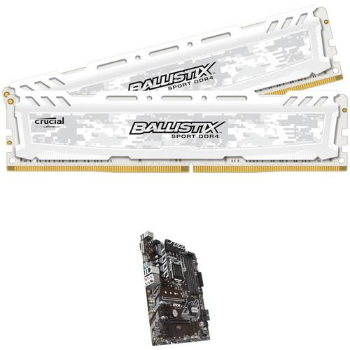 Ballistix 32GB Sport LT DDR4 Memory & MSI B360-A Pro LGA 1151 ATX Motherboard Kit