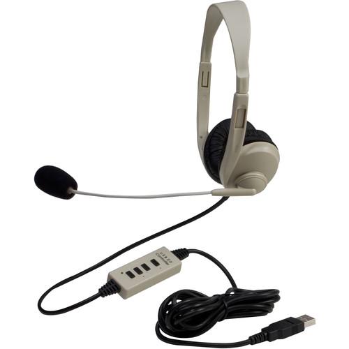 Califone Multimedia Stereo Headset With USB Plug 10 Pack - Without Case