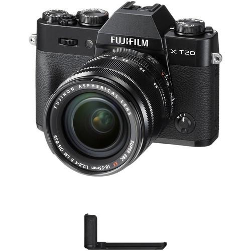 FUJIFILM X-T20 Mirrorless Camera with XF 18-55mm f 2.8-4 R LM OIS Lens and Grip Kit