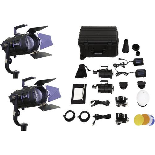 Intellytech Pocket Cannon Daylight Focusable 2-Light LED Fresnel Kit