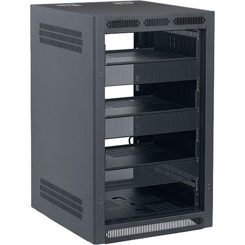 Lowell Manufacturing Ler Rack-18U, 27" Deep, with Installed Accessories