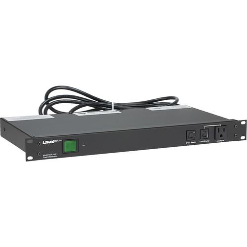 Lowell Manufacturing Power Panel-20A, 5-Switched 4-Unswitched Outlets, 1U, 9