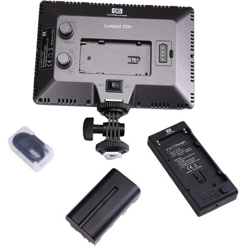 Nanguang LuxPad22H Bi-Color Slim High-Output LED Panel with Battery & Charger