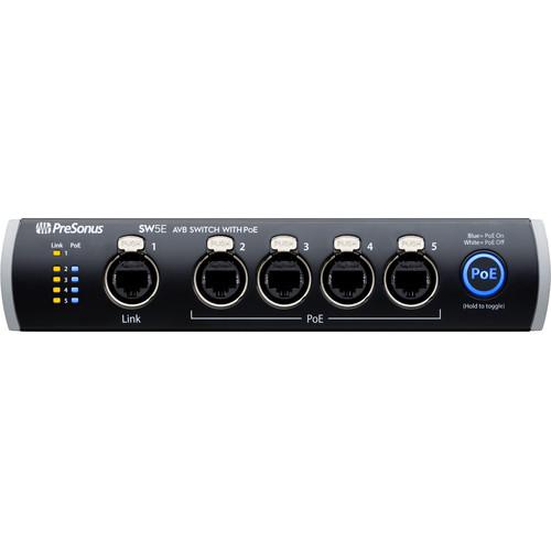 PreSonus SW5E 5-Port AVB Switch with PoE