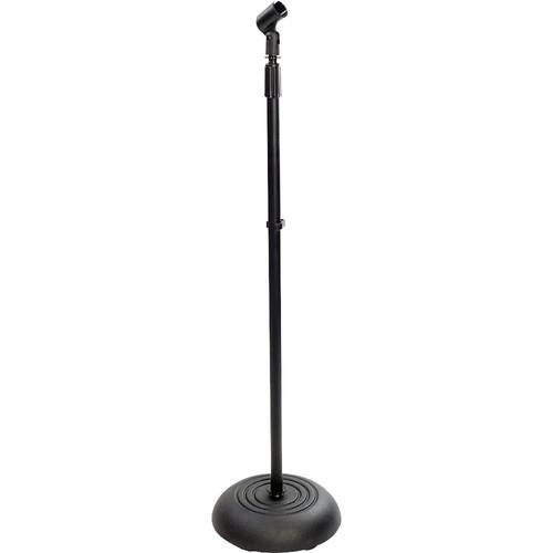 Pyle Pro Microphone Stand with Heavy Compact Base and Universal Mic Mount, Height Adjustable