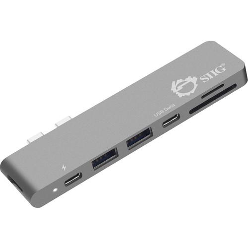 SIIG Dual USB Type-C Hub with HDMI, Card Reader, and Power Delivery