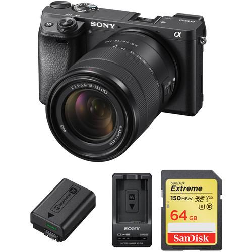 Sony a6300 Mirrorless Digital Camera with 18-135mm Lens Premium Kit