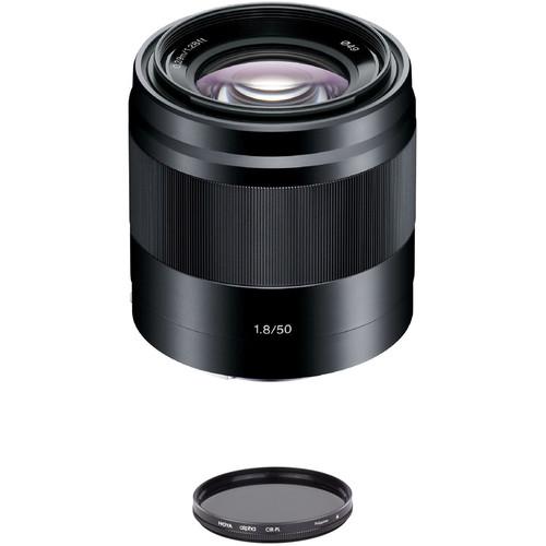 Sony E 50mm f 1.8 OSS Lens with Circular Polarizer Filter Kit