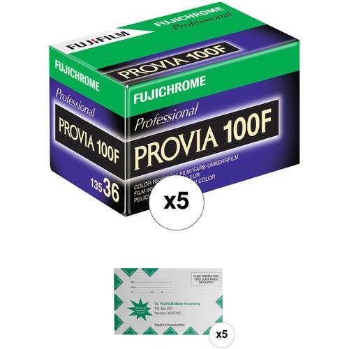 FUJIFILM Fujichrome Provia 100F Professional RDP-III Color Transparency Film with Processing Mailer Kit