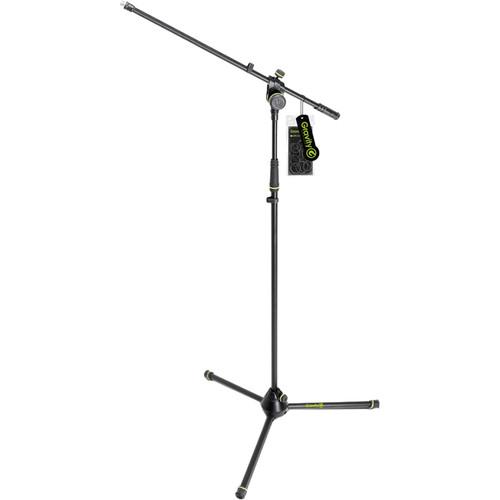 Gravity Stands Microphone Stand with Folding Tripod Base and 2-Point Adjustment Boom