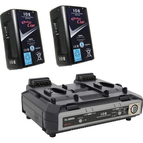 IDX System Technology Dual Endura Cue 147Wh Battery & Charger with XLR Out V-Mount Kit