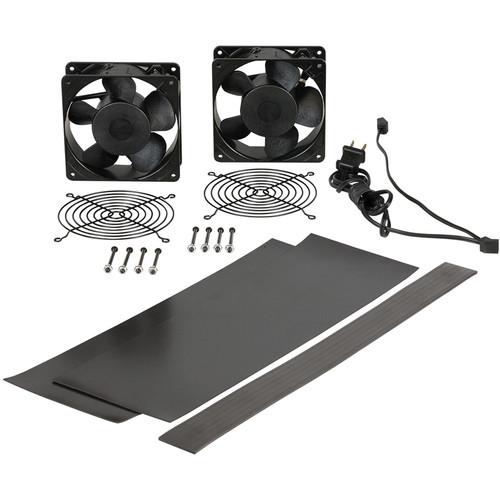 Lowell Manufacturing Fan Kit : 2-4.7" Whisper Fans, 50CFM Each, Fan Guards,Cord,Vent Blockers, for Lower Rack