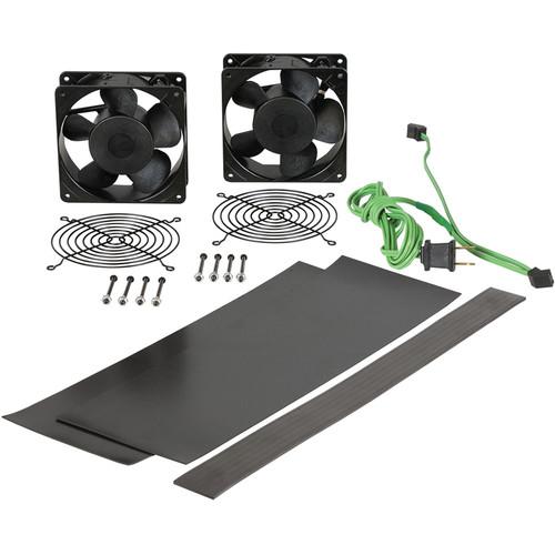 Lowell Manufacturing Fan Kit : 2-4.7" Whisper Fans, 50CFM Each, Fan Guards, Thermostat Cord, Vent Blockers for Lower Rack