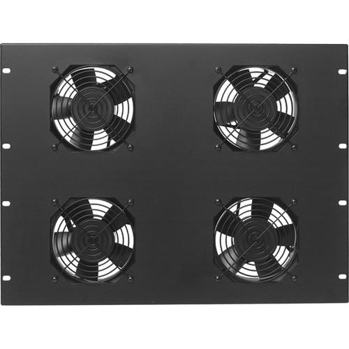 Lowell Manufacturing Fan Panel: 7U - 4.7" Whisper Fans, 50CFM Each, Fan Guards, Thermostat Cord