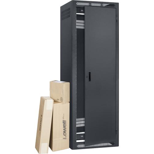Lowell Manufacturing LER Rack-35U, 27" Deep, with AV Accessory Bundle