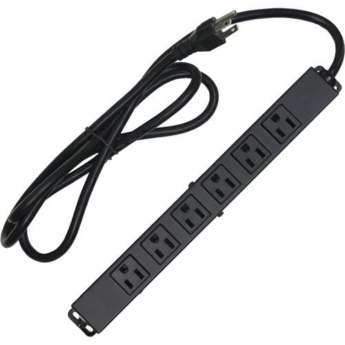 Lowell Manufacturing Power Strip-15A, 6 Outlets, 6