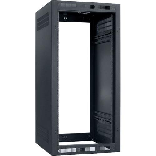 Lowell Manufacturing Rack-Enclosed-24U, 32" Deep, 2-Pair Adustable Rails, Less Rear Door