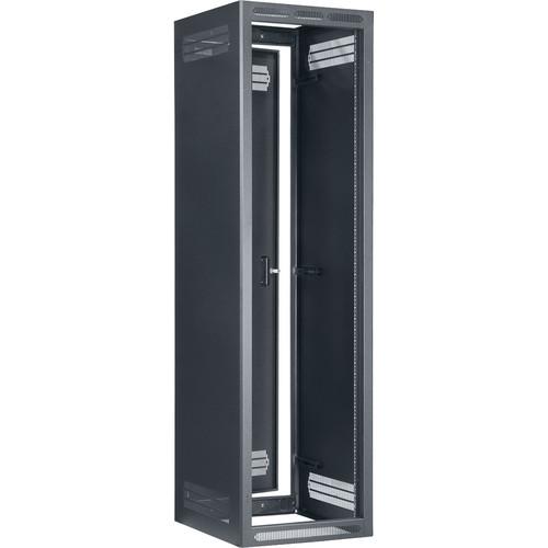 Lowell Manufacturing Rack-Enclosed-44U, 27"Deep 1-Pair Fixed Rails, Rear Door