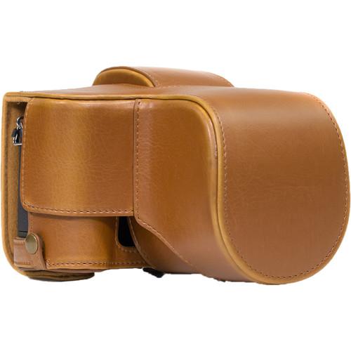 MegaGear Ever Ready PU Leather Case and Strap for Panasonic Lumix DMC-G85 or G8 with 12-60mm Lens