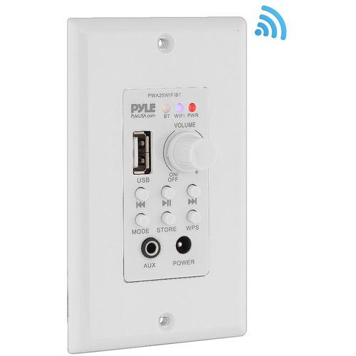 Pyle Pro In-Wall Wi-Fi Wireless Audio Control and Bluetooth Wall Plate Switch Receiver