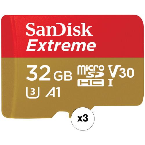 SanDisk 32GB Extreme UHS-I microSDHC Memory Card with SD Adapter Kit