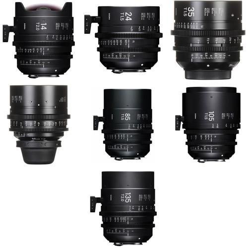 Sigma FF High-Speed 24, 35, 50, 85 & 135mm Prime Lens Bundle