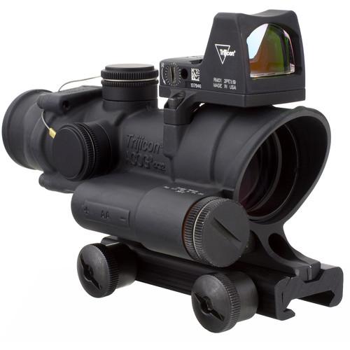 Trijicon 4x32 ACOG LED Illuminated Scope and 3.25 MOA Red Dot Type 2 LED RM01 Sight Kit