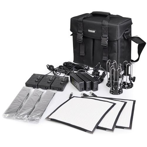 Cineroid FL400S Flexible LED Panel 3-Light Kit