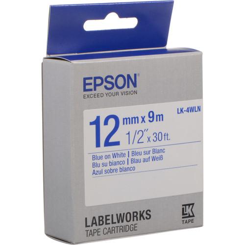 Epson LabelWorks Standard LK Tape Blue on White Cartridge